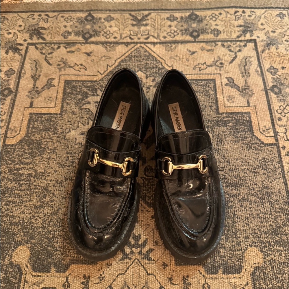 Steve Madden Black Loafers